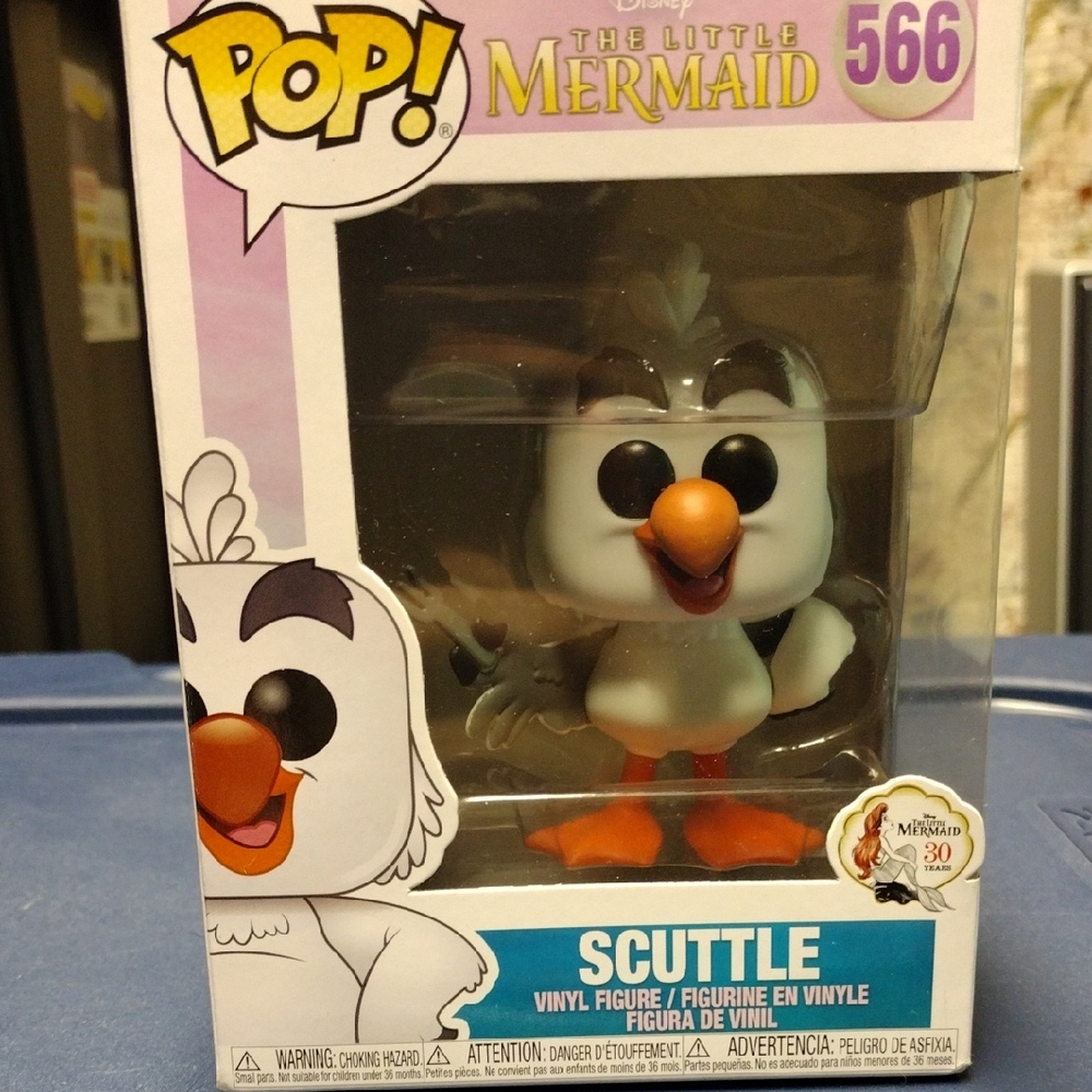 Funko Pop The Little Mermaid Scuttle - White and Orange